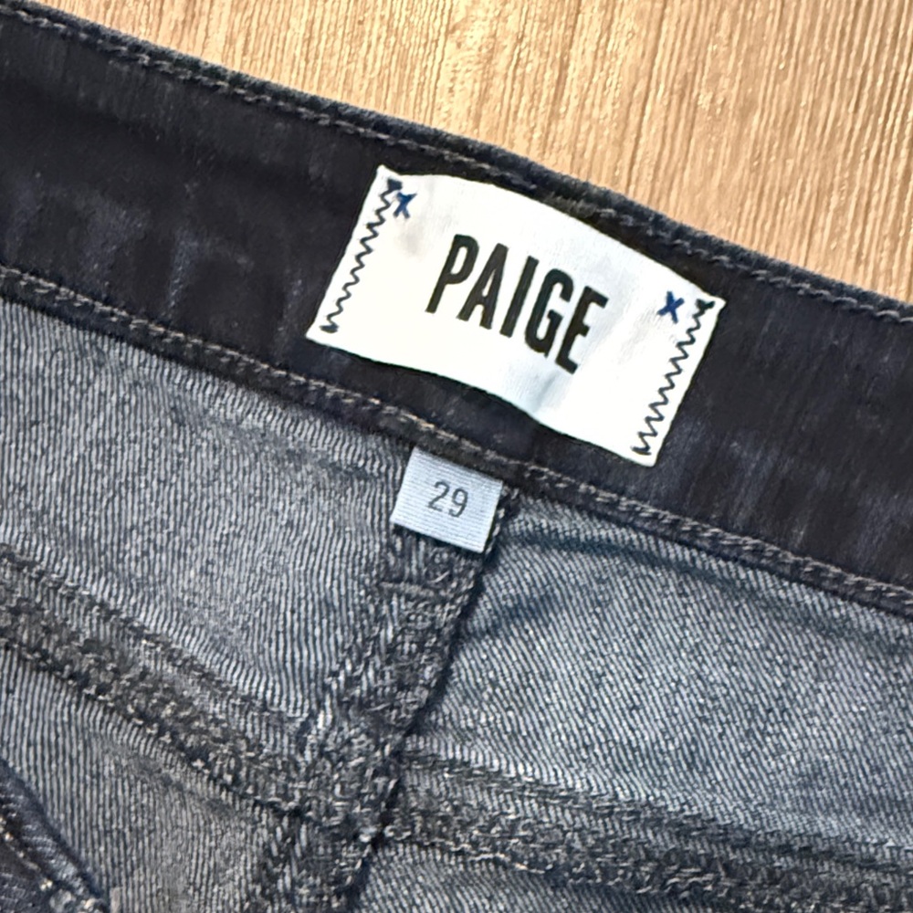 Paige Women's Dark Blue Denim Shorts - Picture 2 of 4